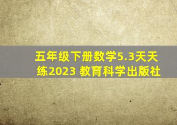 五年级下册数学5.3天天练2023 教育科学出版社